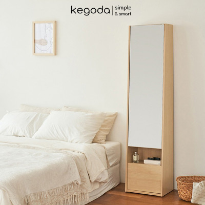 Tủ Trang Điểm Decor Có Gương Soi Toàn Thân Đứng Hack Dáng Đẹp, 2 Cánh Mở, Cao 165cm KEGODA KGD43