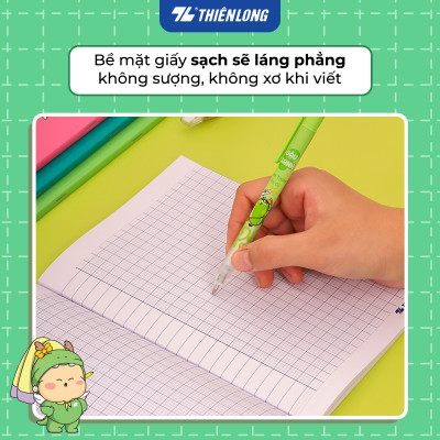 [TẶNG 01 CUỐN] Combo 5 Tập học sinh 96 trang 4 ô ly vuông 2mm 100gsm NB-124 Thiên Long - Mẫu ngẫu nhiên