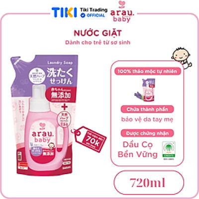Nước giặt thảo mộc cho bé Arau Baby - Túi 720ml
