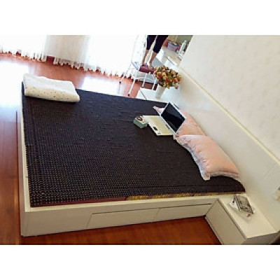 Chiếu hạt gỗ Mun hạt 1,2cm - Chiếu gỗ Mian ( video , hình thật )