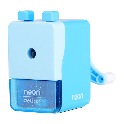 Gọt chì quay tay Deli 739 Chuốt bút chì quay tay Giao màu ngẫu nhiên