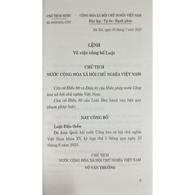 Sách - Luật Đấu thầu - NXB Chính Trị Quốc Gia