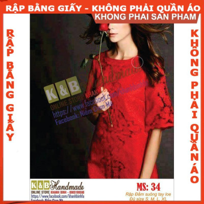 Rập giấy mã 34 (BẢN VẼ) - rập đầm suông