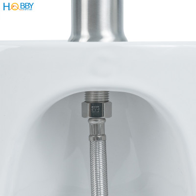 Vòi chậu lavabo lạnh gắn bàn đá inox 304 xước mờ Hobby home decor LBL8