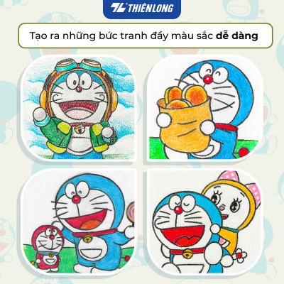 Bút Sáp màu Thiên Long Doraemon CR-C04/DO - 10 màu