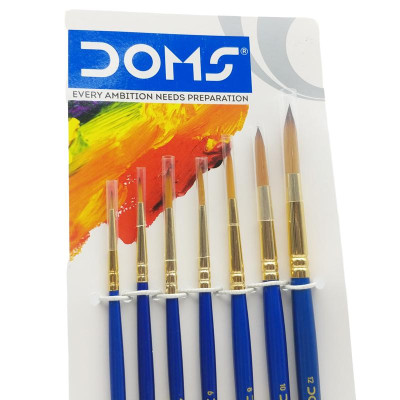 Bộ 7 Cây Cọ Vẽ Đầu Tròn - DOMS Artistic 8066
