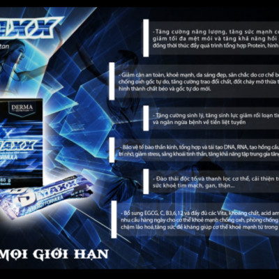 DMAXX thức uống bổ sung vitamin năng lượng có đường DAMODE 13 gói dùng thử màu xanh