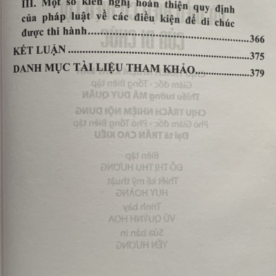 Di chúc và điều kiện có hiệu lực của di chúc