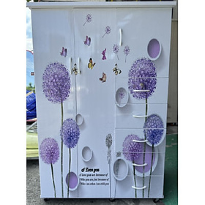 Tủ áo in 3D Tundo nhiều ngăn người lớn L1 1m05 x 1m6 x 51 cm