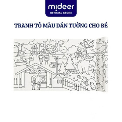 Tranh tô màu dán tường cho bé khổng lồ 4m*40cm Mideer Adhesive Colouring Scroll