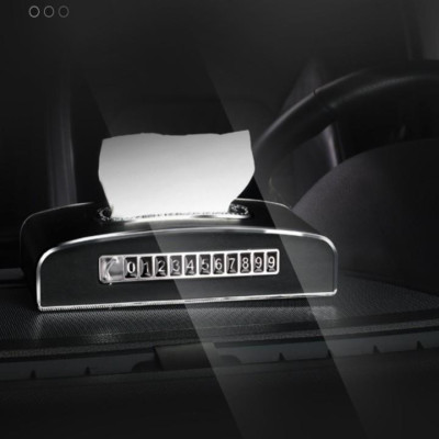 Hộp đựng khăn giấy, kiêm bảng số điện thoại và đồng hồ cao cấp TB-6137