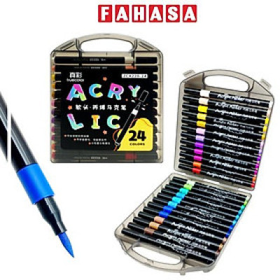 Hộp 24 Bút Lông Màu Acrylic Marker - Truecolor ZCA220_24