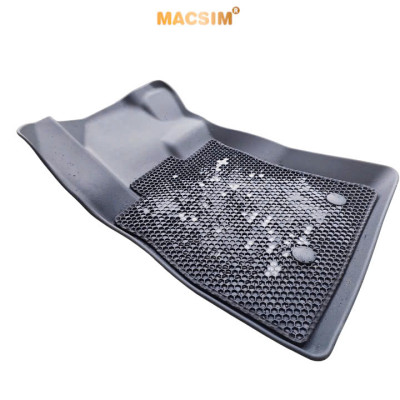 Thảm 2 lớp (sd3) dạng lưới lục giác cho Nissan Kick bề mặt cao su siêu sạch nhãn hiệu Macsim
