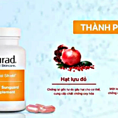 Viên uống chống nắng nội sinh Murad Hộp 60v, chiết xuất từ quả lựu, giúp bảo vệ da khỏi tác động của tia tử ngoại, làm sáng, mịn da, mang lại làn da tươi trẻ, khỏe mẫu mới