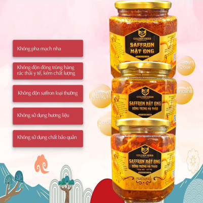 Mật Ong Saffron Đông Trùng Hạ Thảo 180ml/lọ Golden Herb