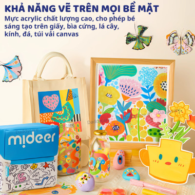 Màu nước Acrylic Markers Mideer, bút đánh dấu highlight cho bé