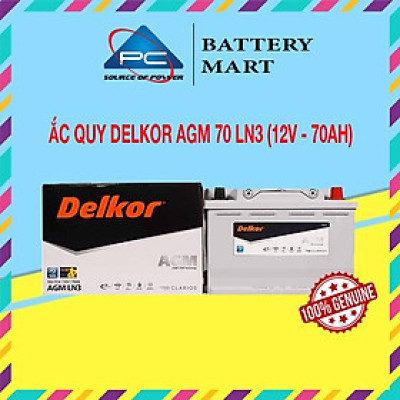 Ắc Quy Delkor AGM 70 LN3 (12V - 70Ah)