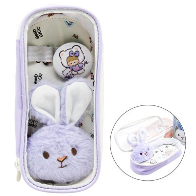 Bóp Viết Trong Suốt Thỏ Tai Dài - Shunde 9122 - Màu Tím