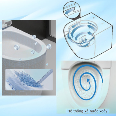 BỒN CẦU MỘT KHỐi EUROVINTO CAO CẤP MÃ 101