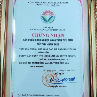 MẬT ONG BẠC HÀ CHÍNH HÃNG PO MỶ OCOP HÀ GIANG, MẬT ONG BẠC HÀ NGUYÊN CHẤT HÀ GIANG