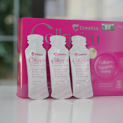 Nước uống đẹp da Greshie Collagen Liquid hộp 20 gói x25ml