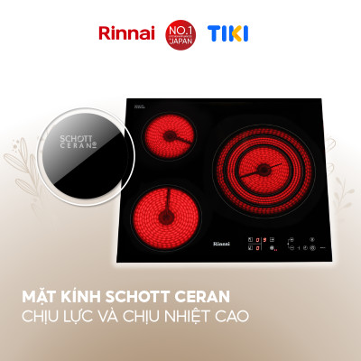 Bếp hồng ngoại Rinnai RB-E31HV mặt kính Schott 5200W - Hàng chính hãng.