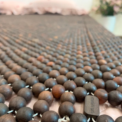 Chiếu Hạt Gỗ Trắc Mộc Hạt 1,2cm ( video - hình thật )