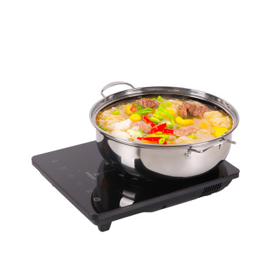 Bếp điện từ đơn Kalpen IK1 công suất 2200W tặng Nồi lẩu Inox 30cm, bảo hành 2 năm - Hàng chính hãng