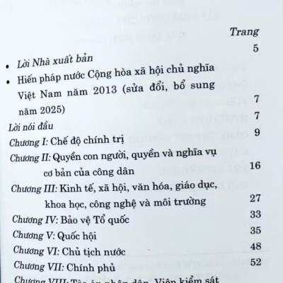 Hiến Pháp Nước Cộng Hoà Xã Hội Chủ Nghĩa Việt Nam Năm 2013 ( Sửa Đổi, Bổ Sung Năm 2025)
