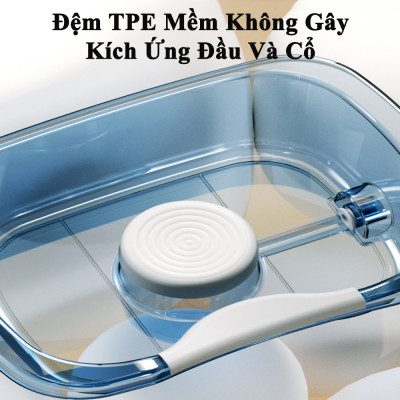 Chậu Gội Đầu Tại Giường KUNBE Mẫu Trong Suốt Tiện Lợi Cho Người Già Người Bệnh Mẹ Bầu