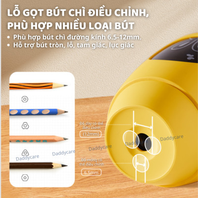 Gọt Bút Chì Tự Động Hình Cây Nấm Cho Bé Mideer Automtic Pencil Sharpener