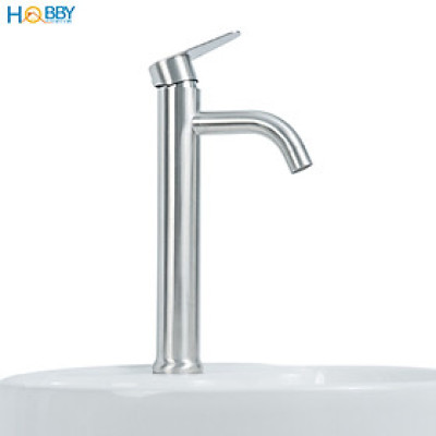 Vòi chậu lavabo lạnh gắn bàn đá inox 304 xước mờ Hobby home decor LBL8