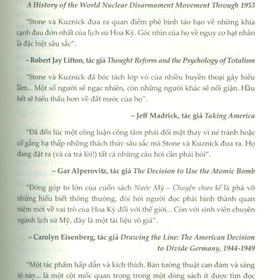 Nước Mỹ Chuyện Chưa Kể - Bản Rút Gọn - Oliver Stone, Peter Kuzick; Thảo Minh dịch
