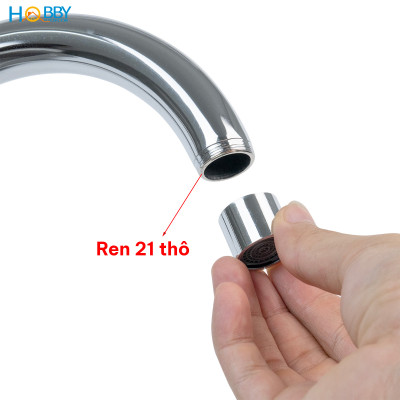 Vòi rửa chén lạnh gắn chậu inox 304 bóng khớp bi Hobby home decor RL2