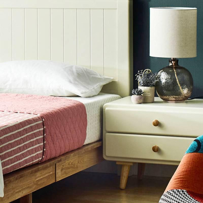 Tủ Đầu Giường 2 Ngăn Kéo Rora IBIE - BSK2ROI - Ivory