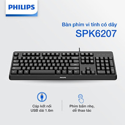 Bàn phím có dây Philips SPK6207 - Hàng chính hãng