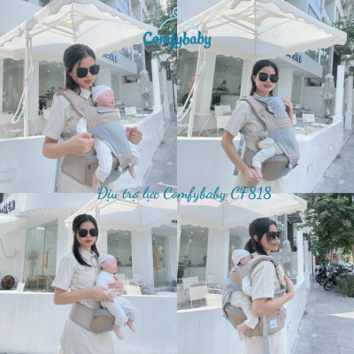 Địu ngồi cao cấp 4 tư thế  2 trong 1 Comfybaby CF818