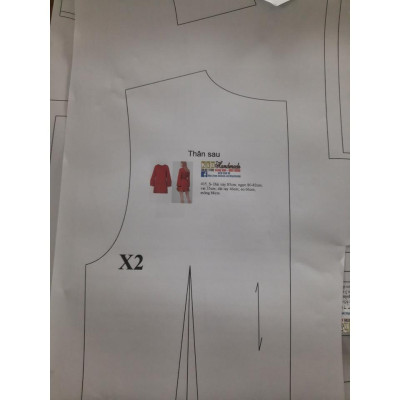 Rập giấy áo mổ trụ cổ chân nam mã B13 (BẢN VẼ)