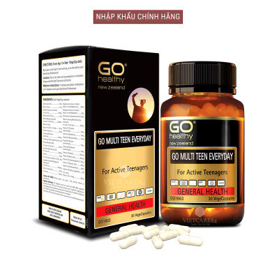 Viên uống cho tuổi teen nhập khẩu chính hãng New Zealand GO MULTI TEEN EVERYDAY (30 viên)  bổ sung 32 vitamin, khoáng chất và một số dưỡng chất hỗ trợ duy trì và tăng cường sức khỏe cho trẻ ở tuổi tăng trưởng, tuổi dậy thì