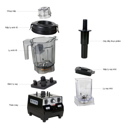 Sinh Tố Công Nghiệp Gali GL-1529B Dung tích 2 Lít, Motor 100% dây đồng đảm bảo độ bền bỉ, bảng điều khiển dạng cảm ứng, lưỡi dao bằng thép không gỉ. Hàng chính hãng bảo hành 24 tháng