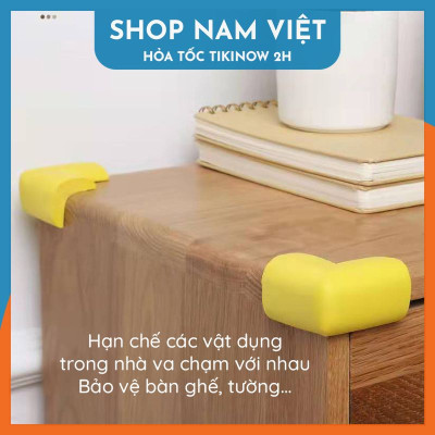 Set 4 Miếng Xốp Bọc Cạnh Bàn, Bịt Góc Tủ Bảo Vệ An Toàn Cho Bé NAVIVU