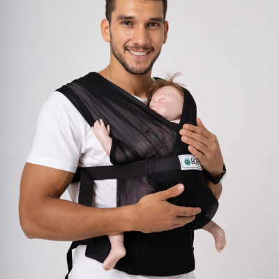 Địu vải BUBI Gen 3 - LƯỚI THOÁNG KHÍ - ĐEN