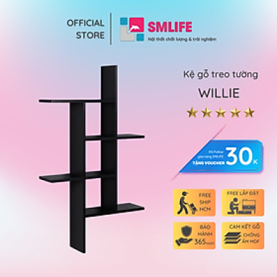 Kệ gỗ trang trí trưng bày hiện đại SMLIFE Willie