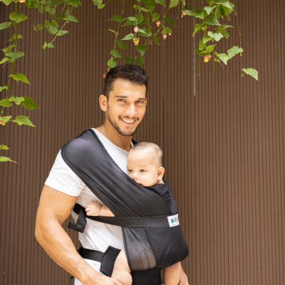 Địu vải BUBI Gen 3 - LƯỚI THOÁNG KHÍ - ĐEN