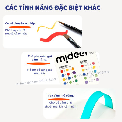 Màu sơn dầu Acrylic Mideer Portable Gouache Paint Bucket Set