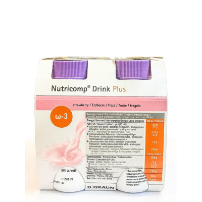 Sữa dinh dưỡng Nutricomp Drink Plus Strawberry (Thùng 24 chai)