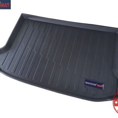 Thảm lót cốp xe ô tô Hyundai Kona 2018-đến nay nhãn hiệu Macsim chất liệu TPV cao cấp màu đen (DT007-1)