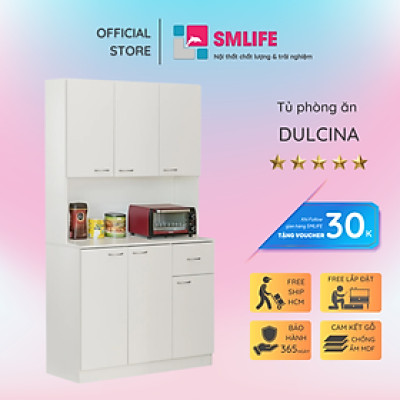 Tủ phòng ăn bằng gỗ thiết kế thông minh đa năng SMLIFE Dulcina