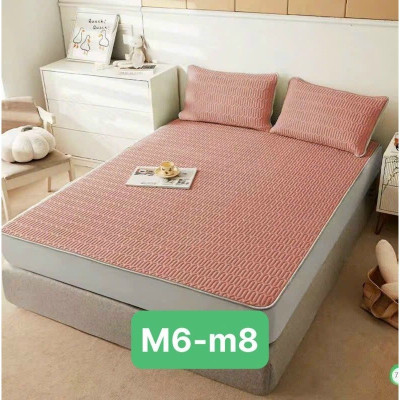 Chiếu Điều Hòa Cao Su Non Latex hàng thái nhập khẩu siêu mát mùa hè tặng kèm 2 vỏ gối