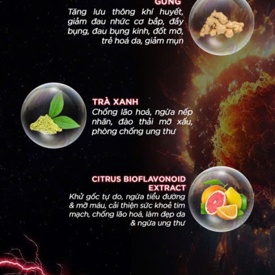 DMAXX thức uống bổ sung vitamin năng lượng không đường DAMODE 70 gói màu đỏ mỗi gói 2,2gr